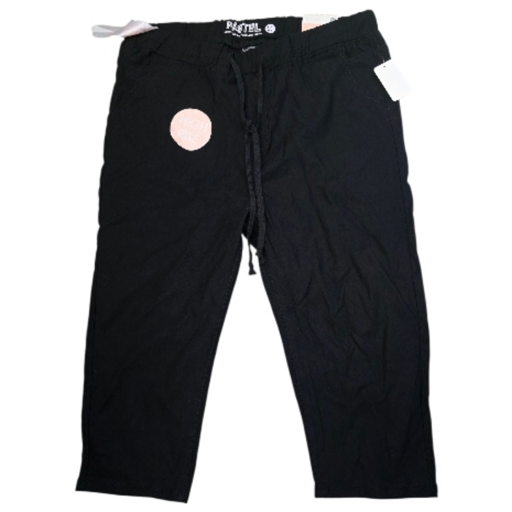 Pastel Black Casual Capri Joggers With Hyperstretch, Size 20, NWT